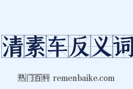 清素车反义词是什么意思的图片